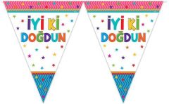 FLAMA ÜÇGEN BAYRAK İYİKİ DOĞDUN FUNSTAR PK:1 SET