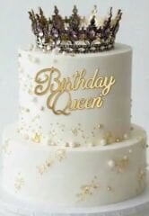 PASTA ÖNÜ SÜSÜ PLEKSİ BIRTHDAY QUEEN GÜMÜŞ PK:10