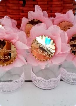 Mantar Tıpalı  cam Şişeler  (Bebek, Nikah şekeri,kına gecesi,söz nişan)