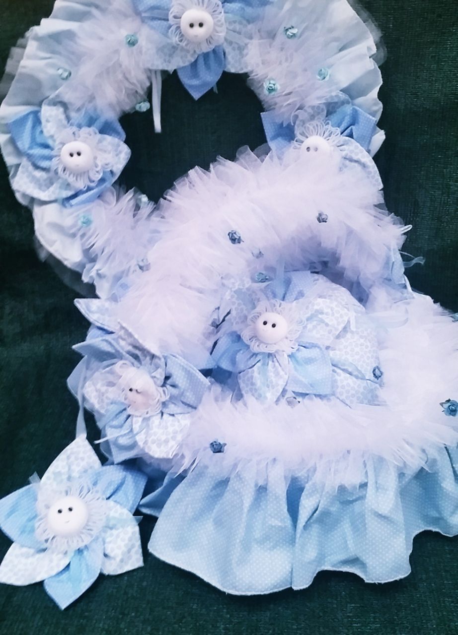 rüzgar gülü konsept kapı süsü,sepet,takı yastığı takımı Mavi 3 lü takım