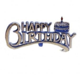 happy birthday mumlu plaket mavi