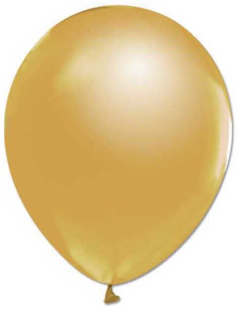 BALON METALİK DÜZ 10 İNC ALTIN PK:100 KL:70