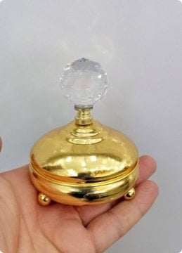 12 Adet Kristal Tepelikli Metal Kase Lokumluk