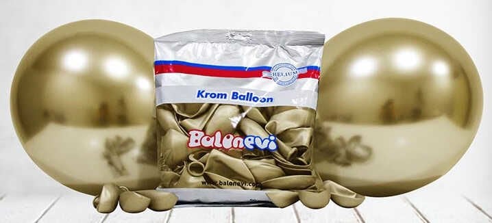 BALON KROM PARLAK 12 İNC ALTIN PK:50 KL:30