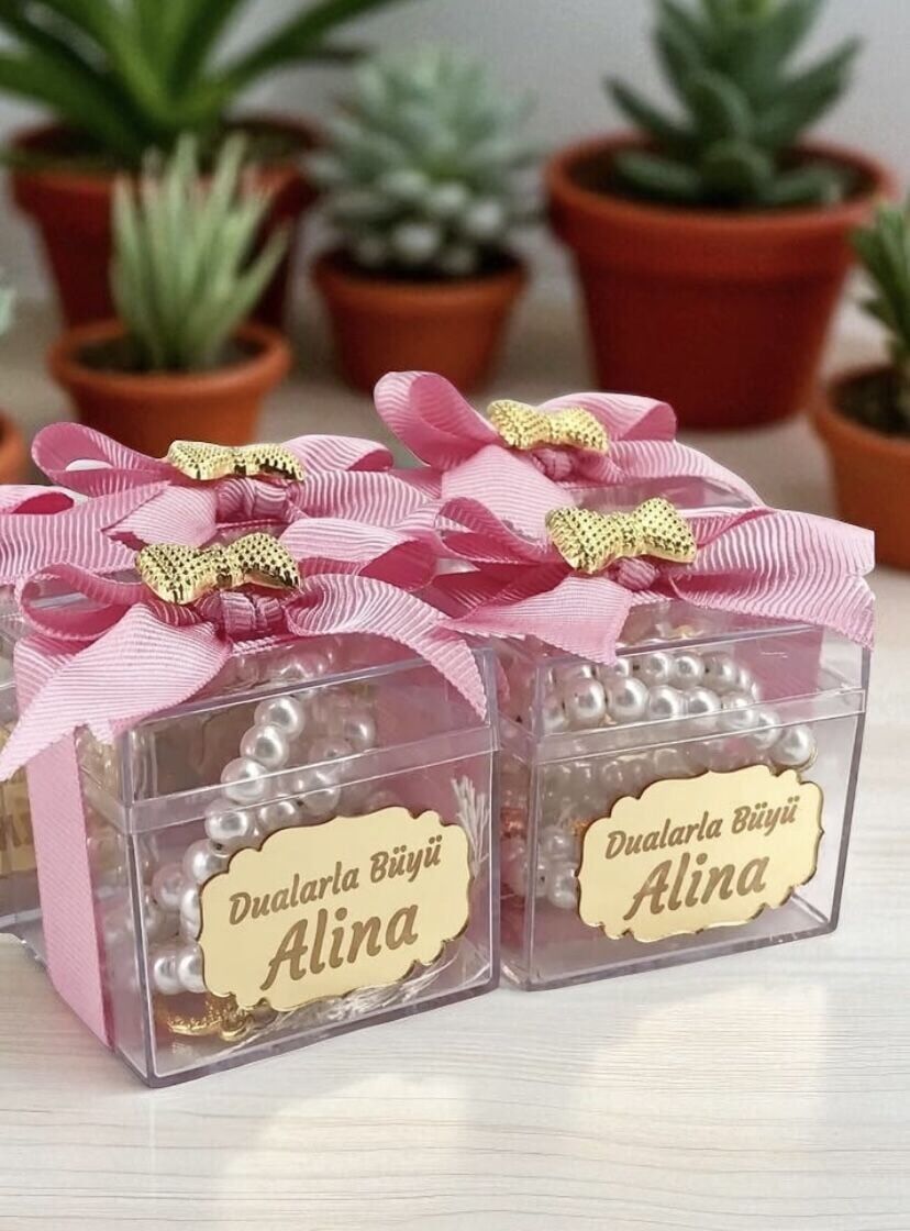 20 Lİ Mika kutuda Tesbih Hediyelik KREM