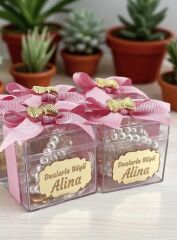 20 Lİ Mika kutuda Tesbih Hediyelik MAVİ