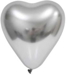 BALON KROM PARLAK 12 İNC KALP GÜMÜŞ PK:50 KL:30