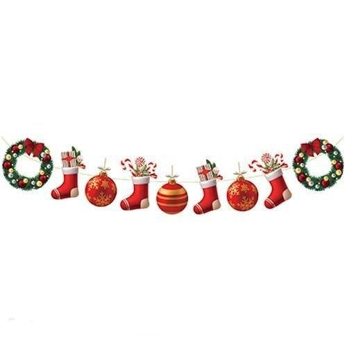 Yılbaşı Dekoratif Banner (Çelenk/Çorap)