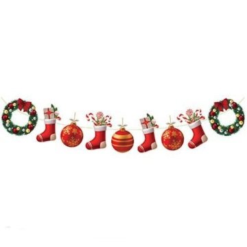 Yılbaşı Dekoratif Banner (Çelenk/Çorap)