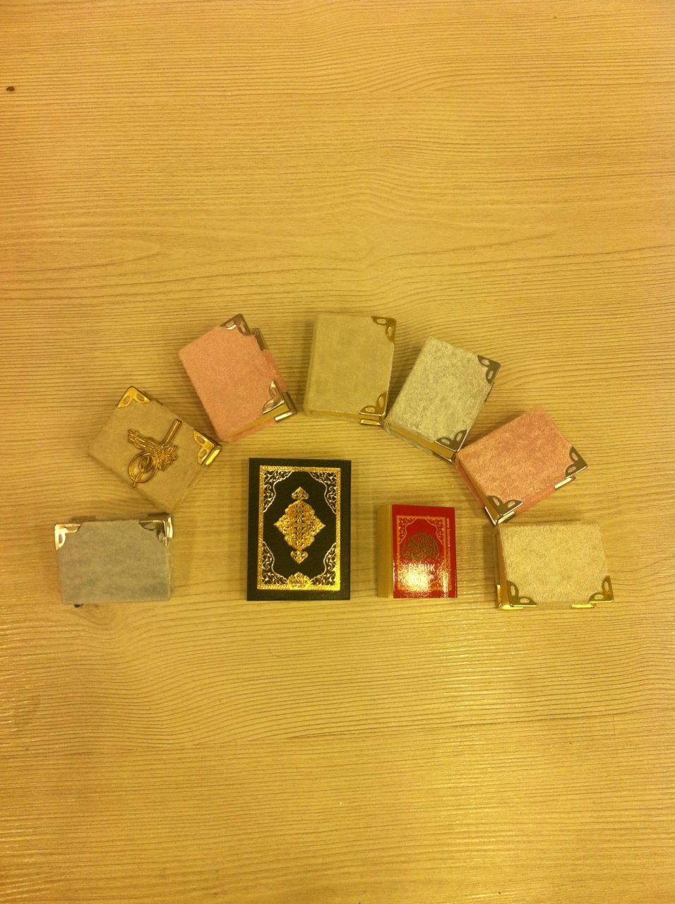 Kumaş Kaplı Kuran (Kur'an-ı Kerim) 20'li Mavi İpek Şantuk 2 No Kuran