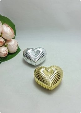 1 Paket Kalp Plastik Şekerlik Kutu