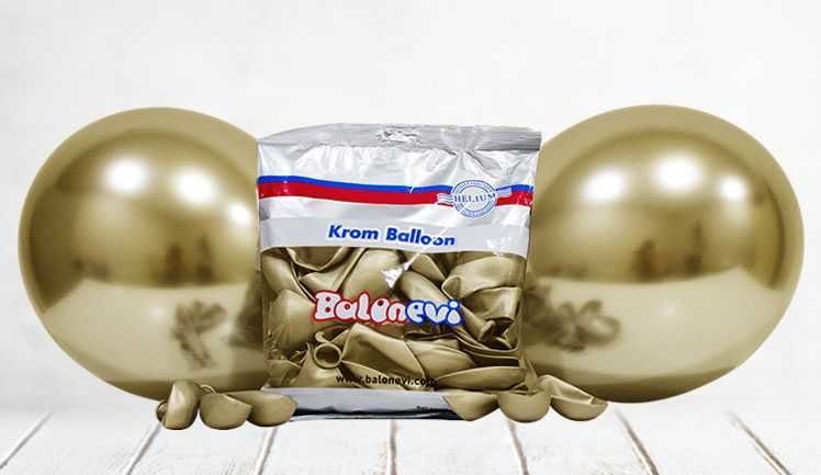 BALON KROM PARLAK 6 İNC ALTIN PK:50 KL:40