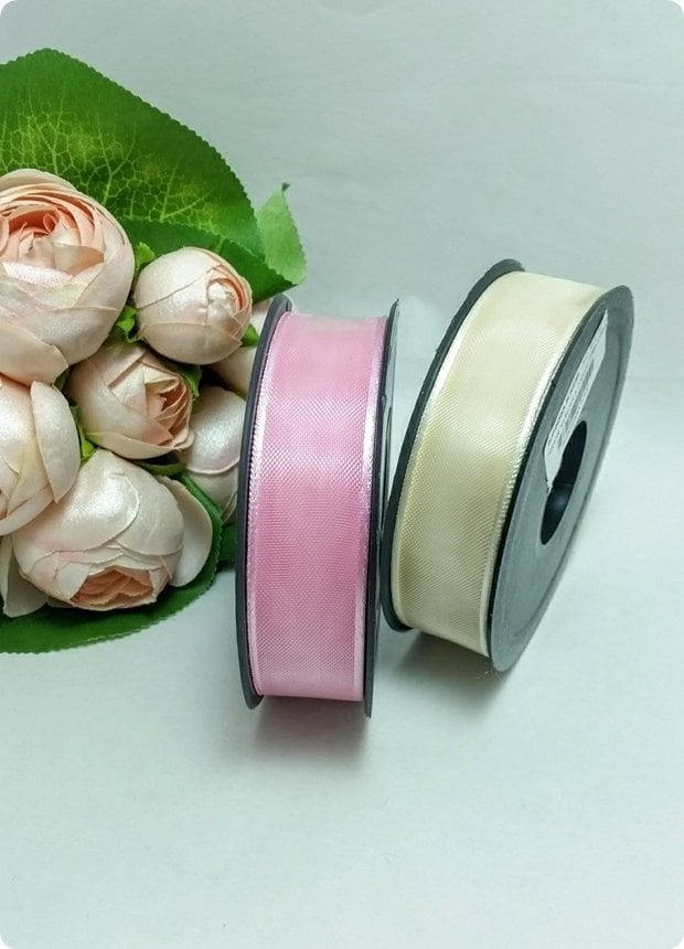 2,5 cm Şifon Organze Şerit Kurdela 25 Metre