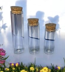 5 cm Mantar Tıpalı Cam Şişe