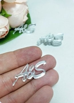 100 Adet El yazısı Akrilik Pleksi Ayna Bitişik Harfler