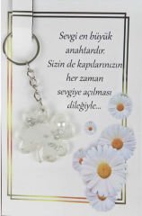 25 Lİ EPOKSİ ANAHTARLIK KARTLI YONCA GÜMÜŞ