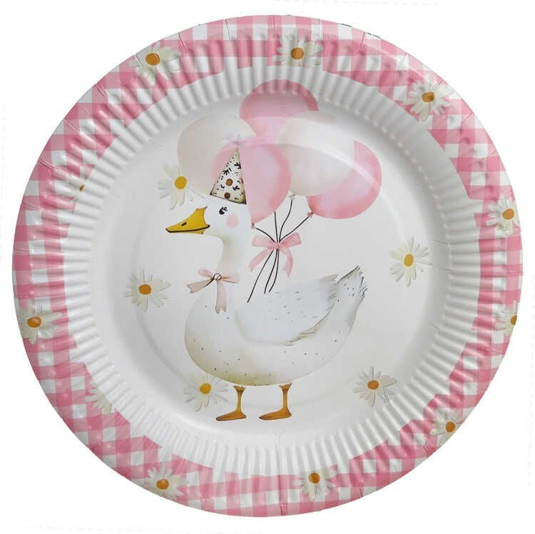 8 Lİ TABAK KUĞU,KAZ,ÖRNEK KARTON 300 GR 23 CM
