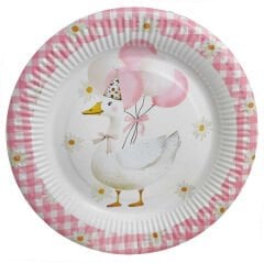 8 Lİ TABAK KUĞU,KAZ,ÖRNEK KARTON 300 GR 23 CM