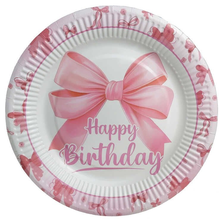 8 Lİ TABAK FİYONK HAPPY BIRHDAY KARTON 300 GR 23CM