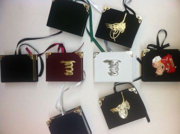 Dikdörtgen Kadife Sıvama Mevlüt Kutu 20'Li Şantuk kumaşlı mavi 20 li