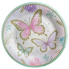 8 Lİ TABAK KELEBEKLER KARTON 300 GR 23CM