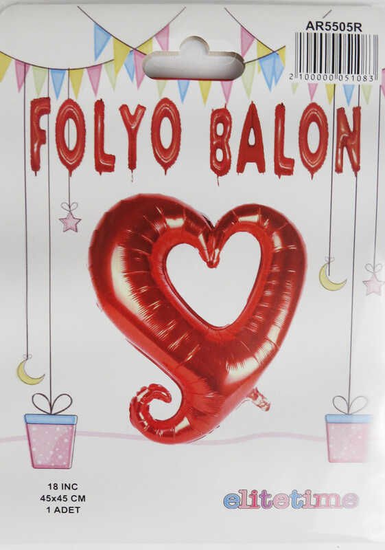 FOLYO BALON KALPLİ  KIRMIZI 18 İNC P1-1000