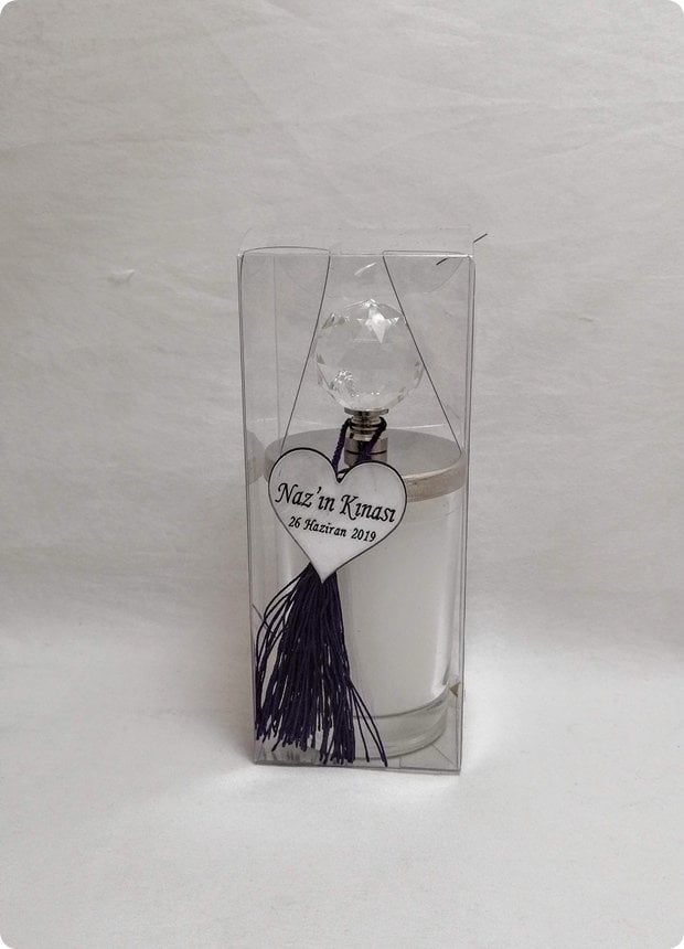 24 lü Süslü Kristal Tepelikli Orta Boy Bardak Mum Altın - 100 Adet / Paket