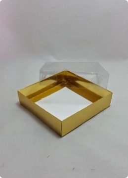 50 li 12x12x3 cm Altı Karton Asetat Kapaklı Çerçeve Kutusu