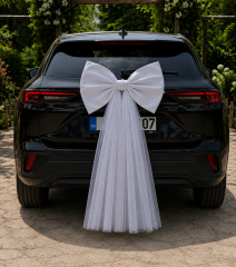Kristal & saten Gelin Arabası süsü & gelin arabası fiyonku SAKS