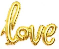 FOLYO BALON LOVE 60x45 CM ALTIN  PK:1 KL:500