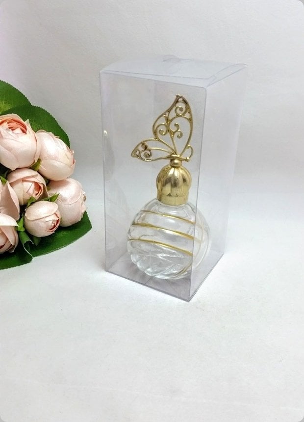 50'Li 7x7x16 Cm Katlanmamış Full Asetat Kutu Kolonya Şişesi için