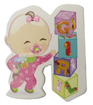 STİCKER BEBEK GIRL  KÜPLÜ KARTON PEMBE P50