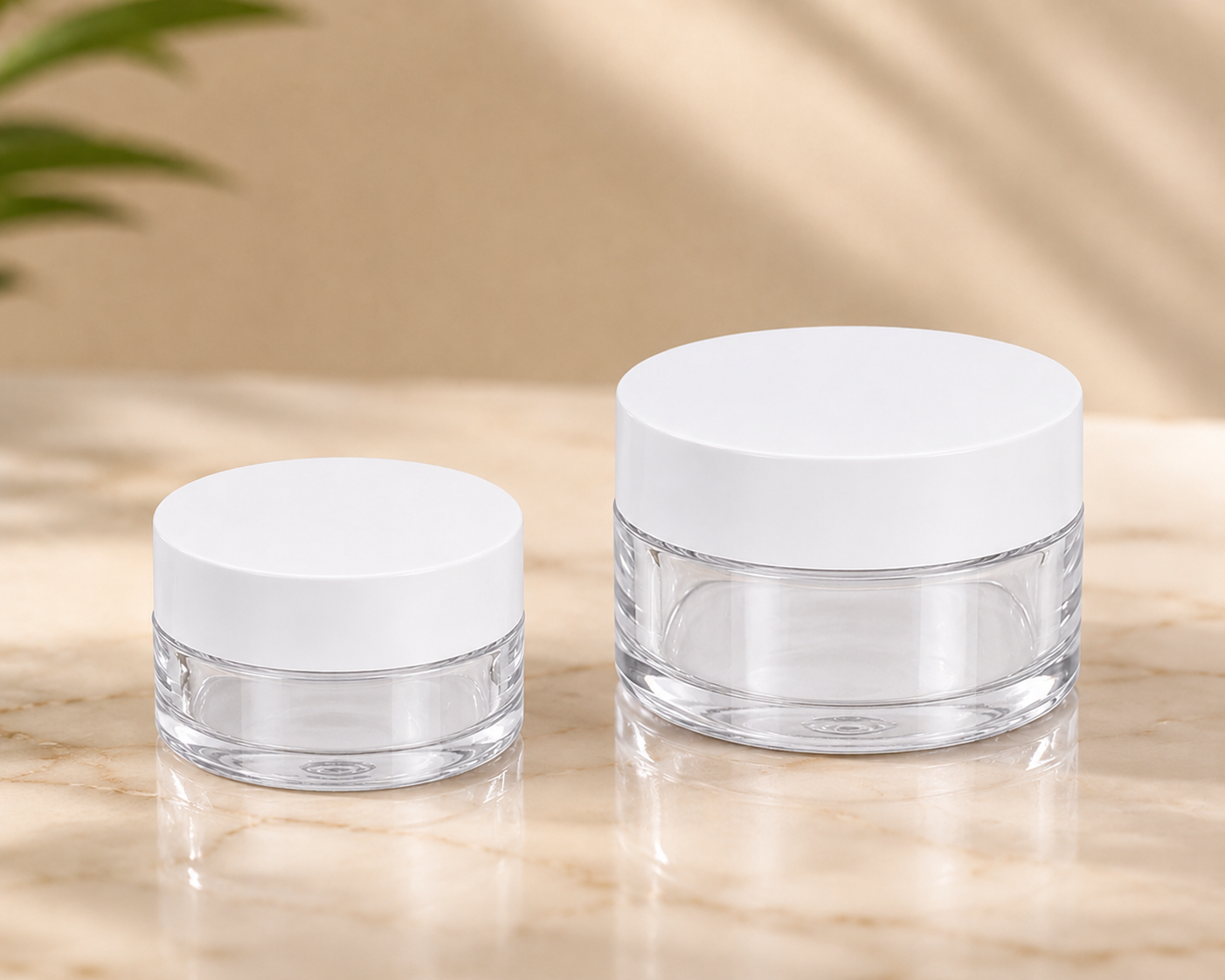 5 ml & 10 ml beyaz kapak mika krem kutusu 10 ml