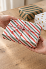 Yeniyıl Hediye Paketleme Seti 10 Kağıt 50*70 cm & 20 mt ip