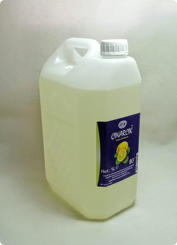 5 Litrelik Limon kolonyası 80 derece Çınarcık