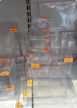 50'Li ( ? x ? x 3 Cm/h ) Özel Boyutlar Katlanmamış Full Asetat Kutu