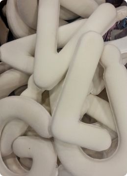 35 cm boyunda tekstil harf
