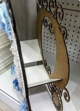 Süslü ahşap balkabağı araba MAVİ