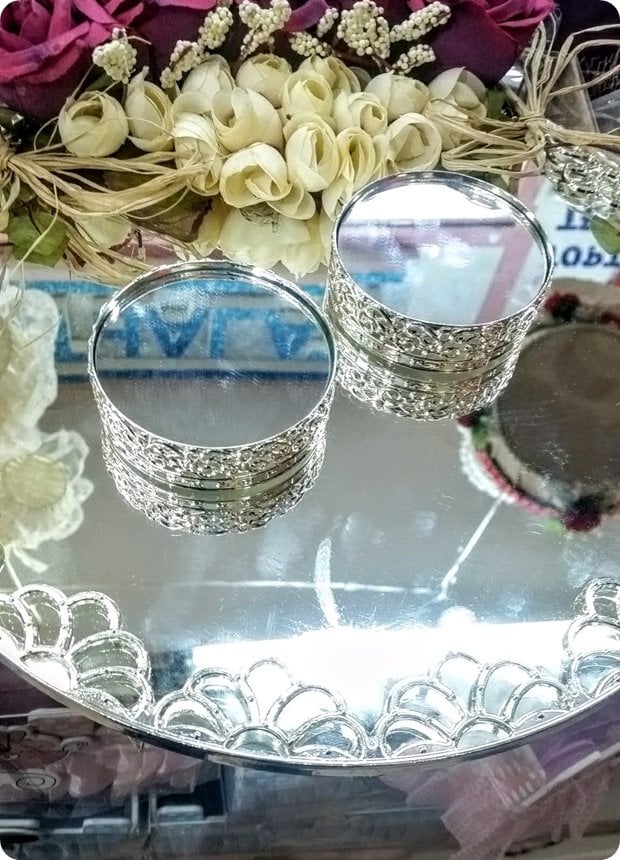 2 li Metal Yuvarlak Aynalı Yüzük Yükselticisi