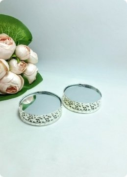 2 li Metal Yuvarlak Aynalı Yüzük Yükselticisi