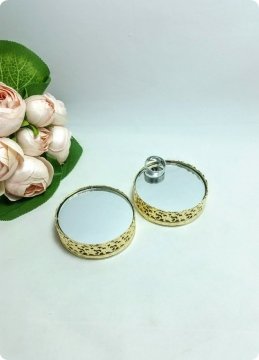 2 li Metal Yuvarlak Aynalı Yüzük Yükselticisi