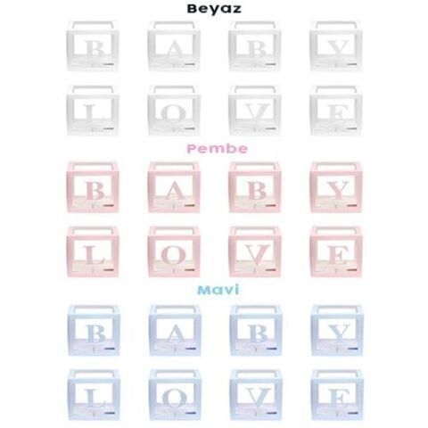 Pencereli Kutu İçin Harf (1 Adet) BEYAZ NOKTALI U