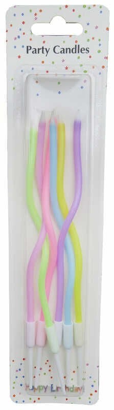 MUM METALİK BURGULU 15 CM MAKARON RENGARENK PK:6