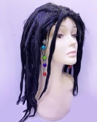 Siyah Renk Joe Dreadlocks Boncuklu Kabarık Rasta Kirli Peruk