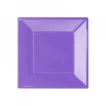 8 Li Kare Plastik Tabak 23 cm