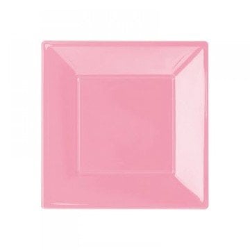 8 Li Kare Plastik Tabak 23 cm