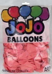 BALON DÜZ 12 İNC (JOJO BALLOONS) PEMBE PK:100