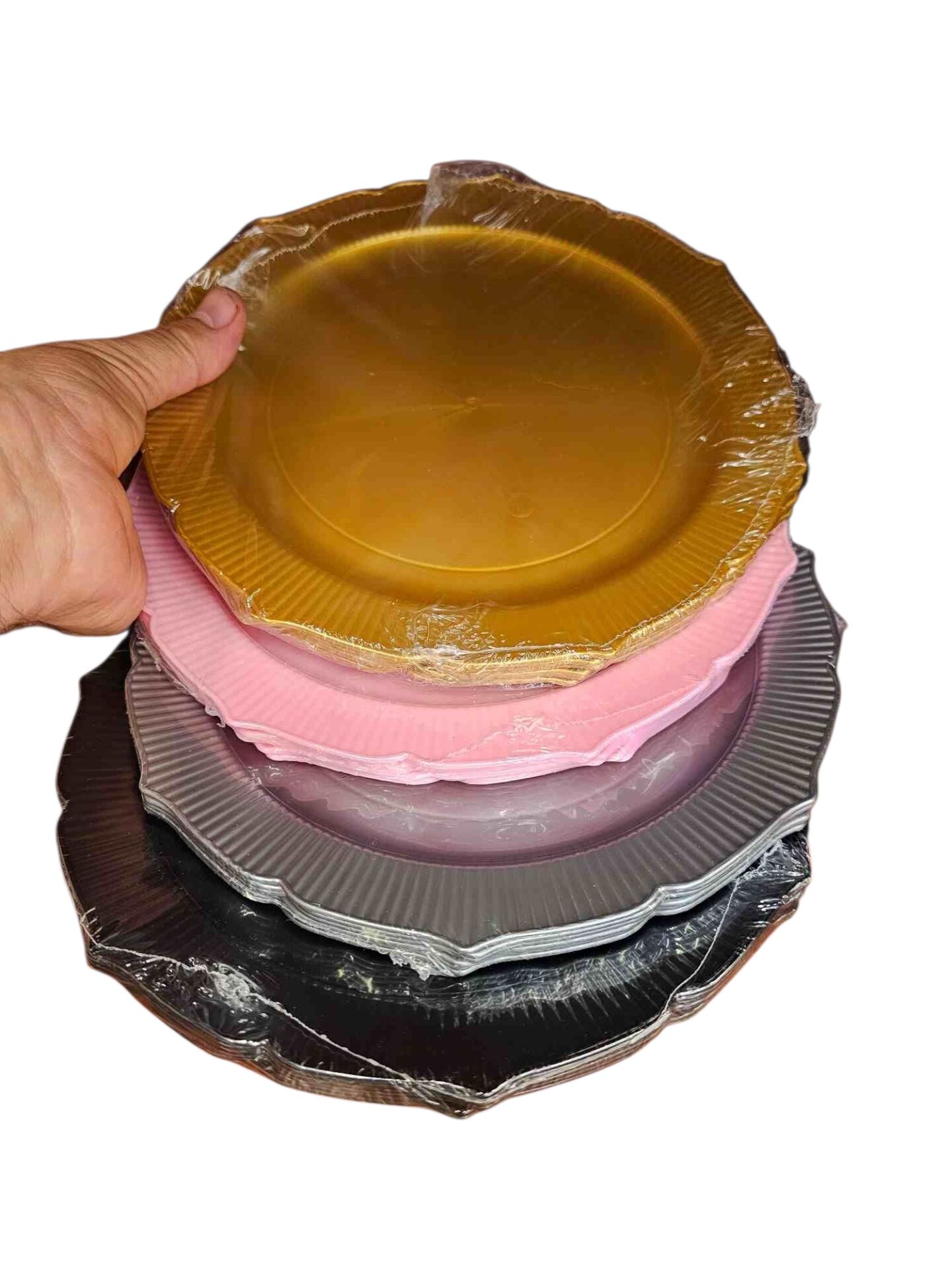 6 Li 22 Cm Renkli Mika Tabak