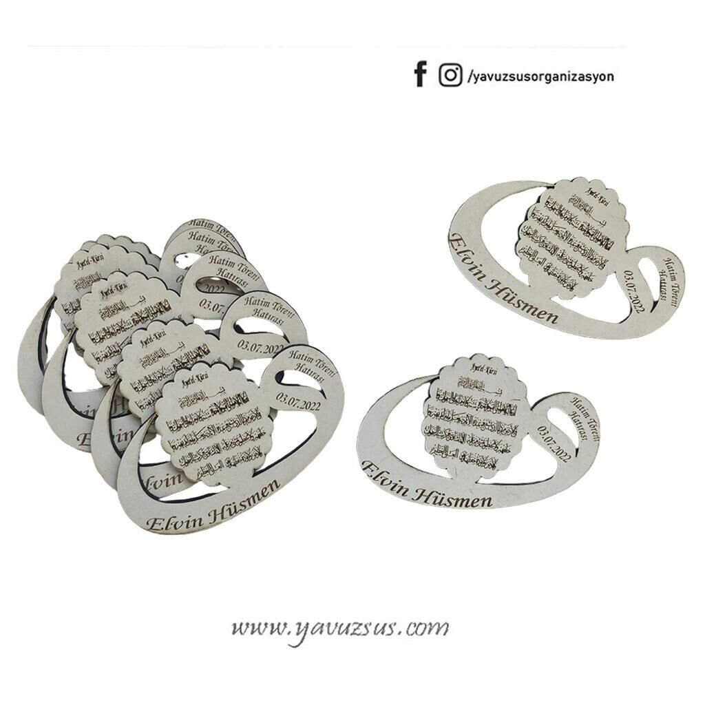 Ayetli Vav Ahşap Süs