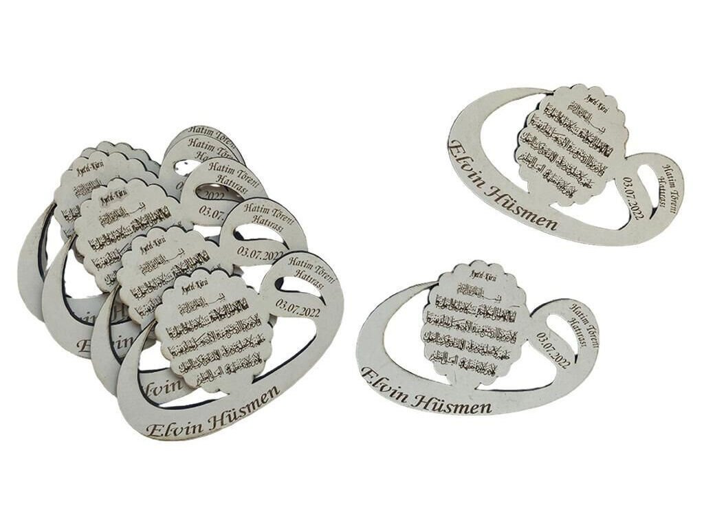 Ayetli Vav Ahşap Süs